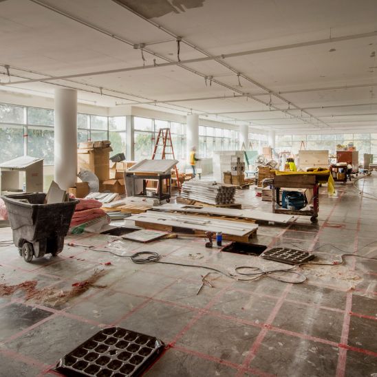 Baureinigung Münster – Beispiel einer unsauberen Baustelle